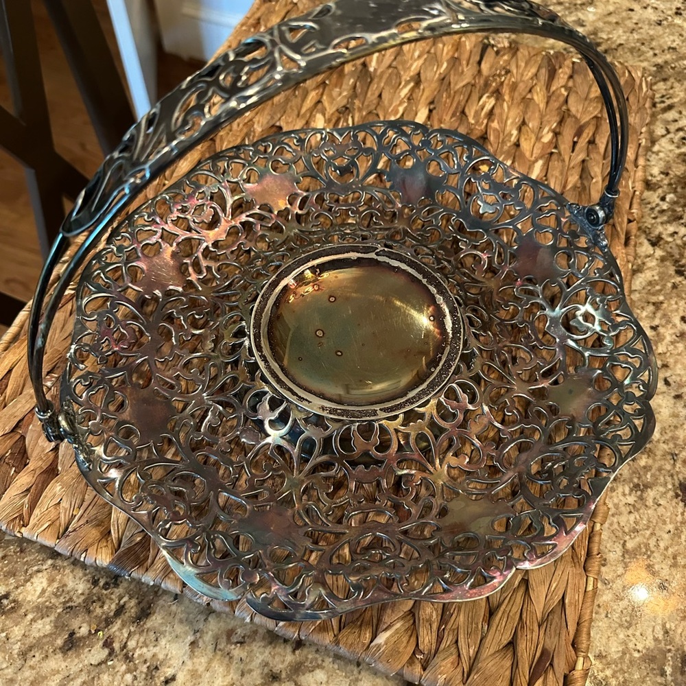 VTG Bride’s Basket by Apollo Silver Co.